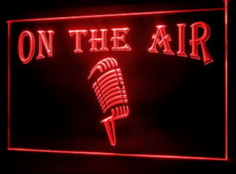 On The Air Microphone Custom Name LED Neon Sign